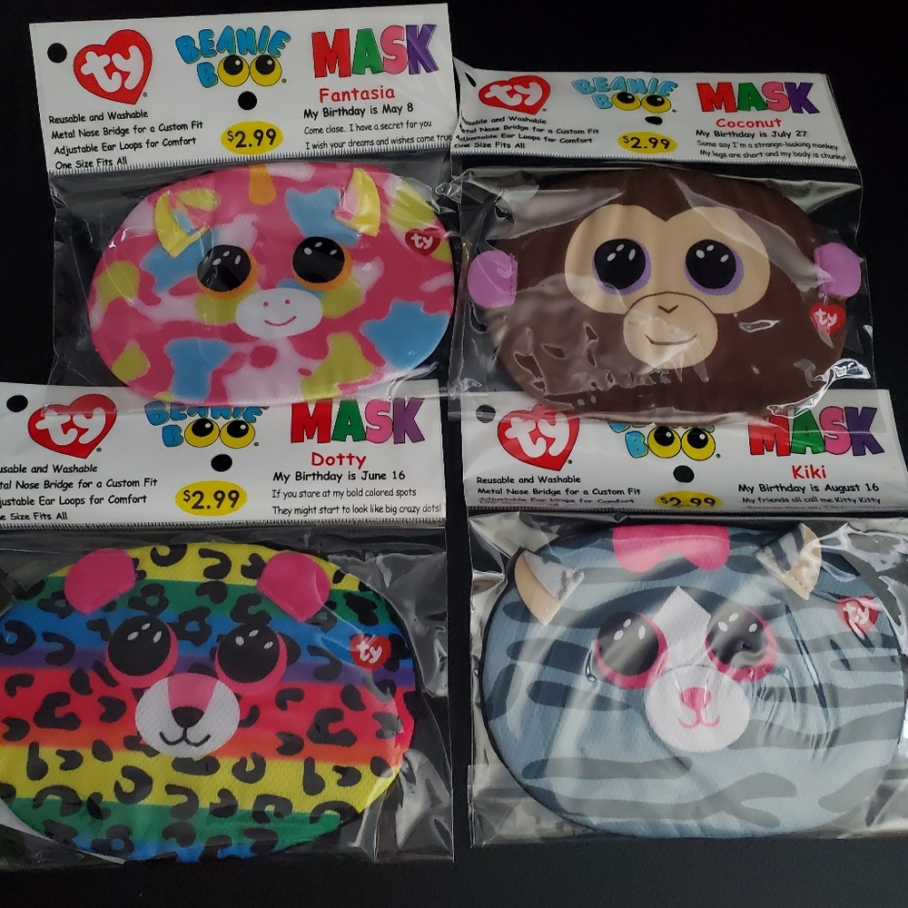 Ty Beanie Boo Mask 4ct